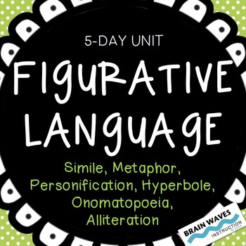 Preview of Figurative Language Unit:  6 Figures of Speech Worksheets, Lessons, Activities
