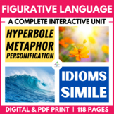 Figurative Language Unit | Similes, Metaphors, Idioms, Hyp