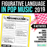 Figurative Language Using Pop Music Song Lyrics Activity Pack