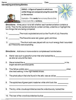 4-5 for grade math worksheets Worksheet Classroom Figurative Set Language and Imagery by