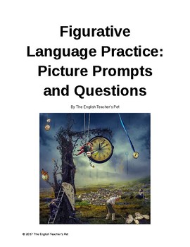 Preview of Figurative Language Worksheets: 15 Picture Prompts with Writing Practice