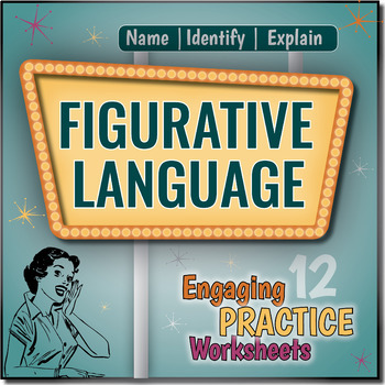 Preview of Figurative Language Worksheets {Name, Identify and Explain Method}