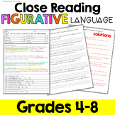 Figurative Language Worksheets Posters ~ Close Reading Gra