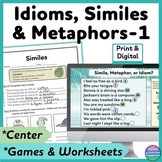 Figurative Language Worksheets and Games for Idioms, Simil
