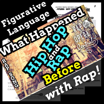 Preview of Figurative Language through Song Lyrics Passage Worksheets for Middle School