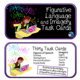 Figurative Language and Imagery Task Cards - Print and Eas