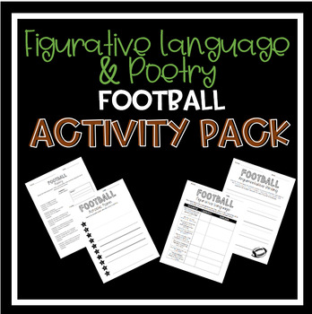 Preview of Figurative Language and Poetry Activity Packet - Football (Super Bowl) Edition