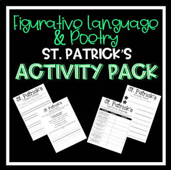 Preview of Figurative Language and Poetry Activity Packet - St. Patrick's Day