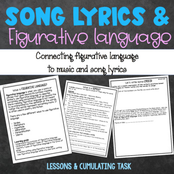 Preview of Figurative Language and Song Lyrics