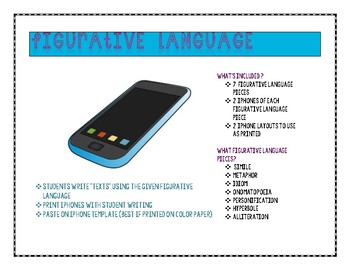 Preview of Figurative Language iPhone Activity