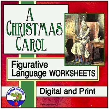Figurative Language in A Christmas Carol Worksheets by HappyEdugator
