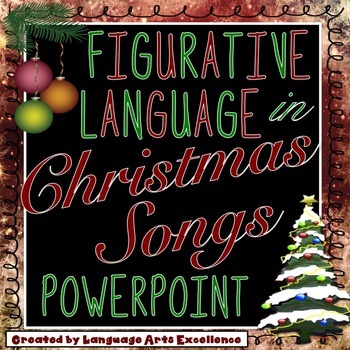 Preview of Christmas Song Figurative Language PowerPoint Presentation