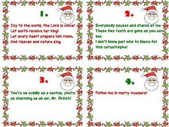 Christmas Song Figurative Language Task Cards by Language Arts Excellence