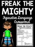 Figurative Language in Freak the Mighty Crossword Puzzle