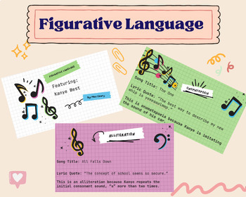 Preview of Figurative Language in Music (Template)!