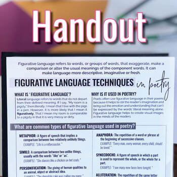 Figurative Language in Poetry Worksheets by Stacey Lloyd | TpT