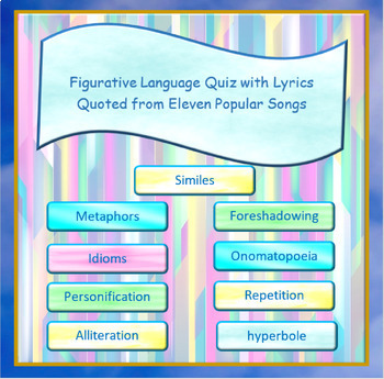 Preview of Figurative Language in Song Lyrics