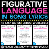 Figurative Language in Song Lyrics Task Cards - Literacy C
