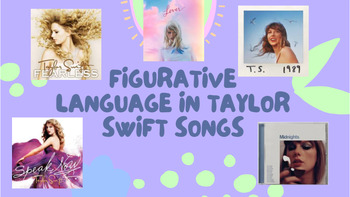 Preview of Figurative Language in Taylor Swift Songs (22 songs)