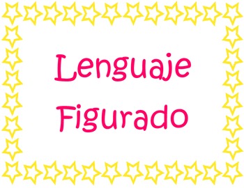 Preview of Figurative Language in spanish posters / Lenguaje Figurado en espanol