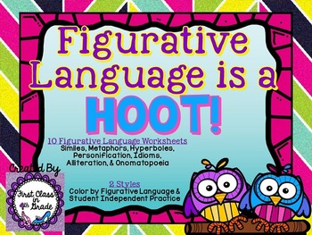 Preview of Figurative Language is a Hoot! (Forest Theme Literary Device Unit)