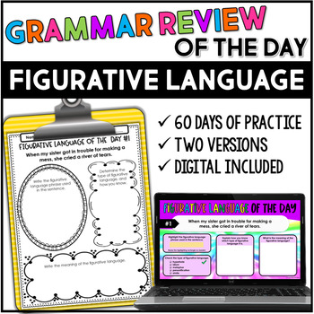 Preview of Figurative Language of the Day | Figurative Language Practice w/Google Slides™