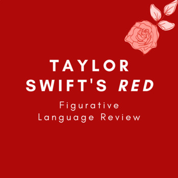 Preview of Figurative Language using Taylor Swift's Red - EDITABLE