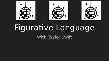 Preview of Figurative Language with Taylor Swift (with assignment at the end)