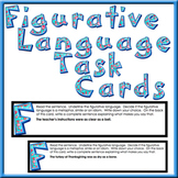 Figurative Language Task Cards 30 cards with metaphors, si