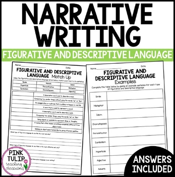 Figurative and Descriptive Language - Narrative Writing Worksheets