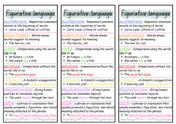 Preview of Figurative language bookmark - Colour