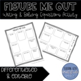 Writing & Solving Equations: Differentiated & Editable Project