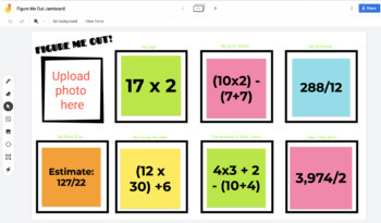 Preview of Figure Me Out Jamboard Math Activity - FULLY EDITABLE