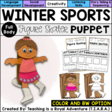 Figure Skater Craft | Winter Sports Paper Bag Puppet Templ