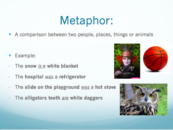 Figure of Speech- Simile, Personification, Metaphor PowerPoint and
