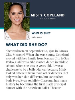 Preview of Figures in Black History: Misty Copeland