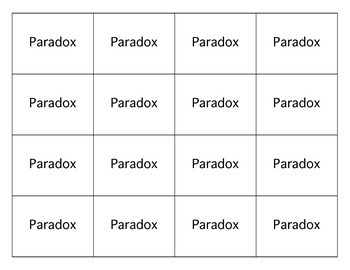 Preview of Figures of Speech Literary Analysis Task Cards: Paradox