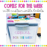 File Box Labels | Copies For The Week