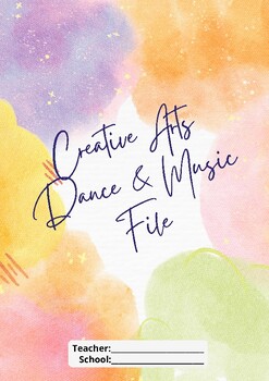 Preview of File Cover for Creative Arts Subjects