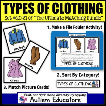 File Folder Activities For Special Education: TYPES OF CLOTHING | TPT
