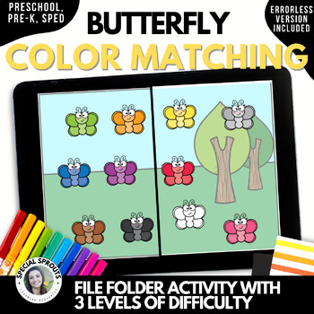 Preview of File Folder Activities | Learning Colors | Preschool, Pre-K, Special Ed | Spring