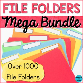 Preview of File Folder Games and Activities for Special Education Yearlong BUNDLE