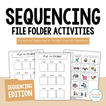Preview of File Folder Activities to Work on Sequencing