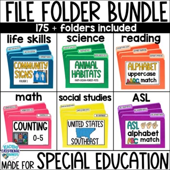 Preview of File Folder Bundle Special Education