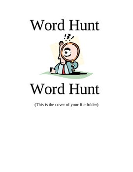 Preview of File Folder Center - Word Wall Hunt by Teacher all the Time