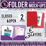 File Folder Clipart in Layers Mockup Scene Creator Movable