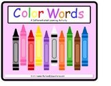 File Folder Colors and Color Words Game