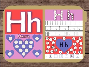 File Folder Game Alphabet Uppercase Lowercase Letter H Playdough Mat ...