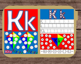 File Folder Game Alphabet Uppercase Lowercase Letter K Pla