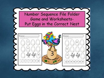 Preview of File Folder Game - Number sequence -birds